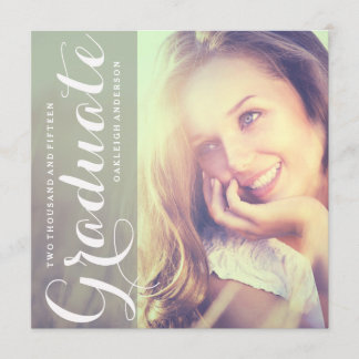 Das Graduate feiern | Eleganter Foto Abschluss Einladung
