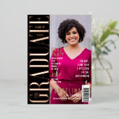 Das Graduate Fun Trendy Magazine deckte das Grad-P Folieneinladung (Stehend vorne)