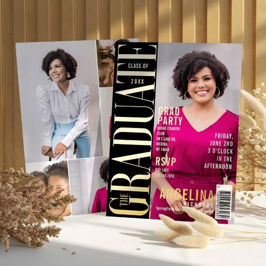 Das Graduate Fun Trendy Magazine deckte das Grad-P Folieneinladung