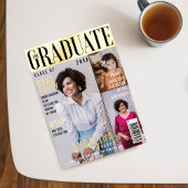 Das Graduate Trendy Magazine deckt 3 Foto Grad ab Folieneinladung