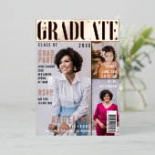 Das Graduate Trendy Magazine deckt 3 Foto Grad ab Folieneinladung (Stehend vorne)