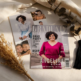 Das Graduate Trendy Magazine deckte das Party Grad Einladung