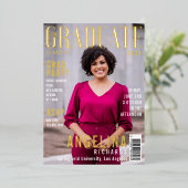 Das Graduate Trendy Magazine deckte das Party Grad Folieneinladung (Stehend vorne)