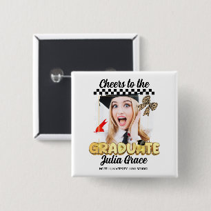 Das Graduate White Custom Foto Button