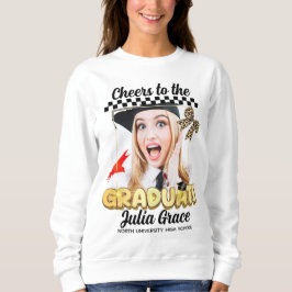 Das Graduate White Custom Foto Sweatshirt