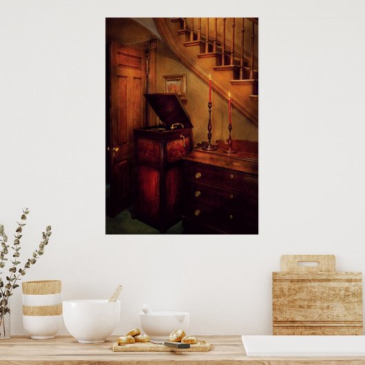 Das Gramophon in der Ecke Poster (Küche)