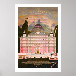Das Grand Budapest Hotel Druck Wes Anderson Film Poster