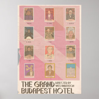 Das Grand Budapest Hotel Tarot Vintage Poster