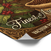 Das Grand Cru Java Bliss Kaffeeplakat Poster (Ecke)
