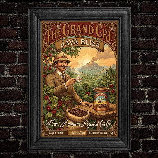 Das Grand Cru Java Bliss Kaffeeplakat Poster