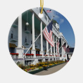 Das Grand Hotel auf der Insel Mackinac, Michigan Keramik Ornament (Vorne)