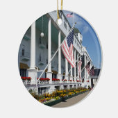 Das Grand Hotel auf der Insel Mackinac, Michigan Keramik Ornament (Links)