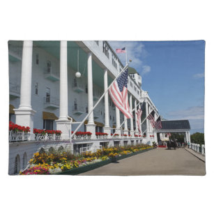 Das Grand Hotel auf der Insel Mackinac, Michigan Stofftischset