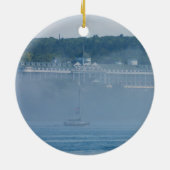 Das Grand Hotel durch den Nebel Keramik Ornament (Hinten)