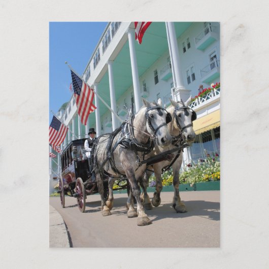 Das Grand Hotel - Mackinac Island, Michigan Postkarte (Vorderseite)
