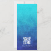 Das Grand Trendy Modern Foto Blue Einladung (Rückseite)