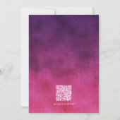 Das Grand Trendy Modern Foto Pink Lila Einladung (Rückseite)