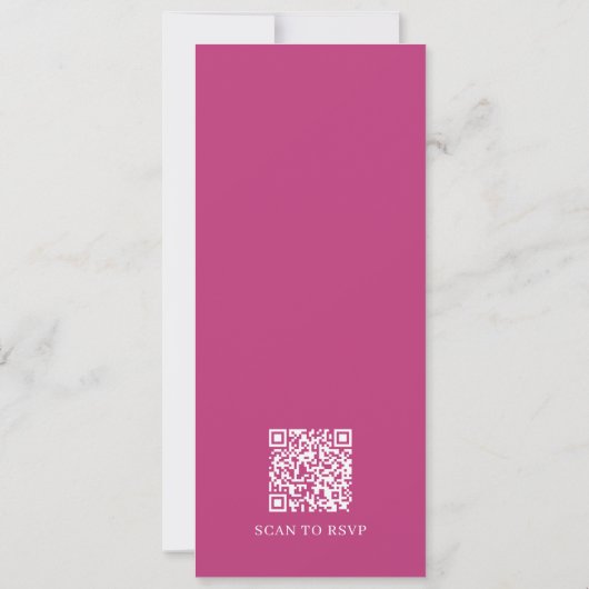 Das Grand Trendy Modern Foto Pink Script Einladung (Rückseite)