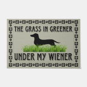 Das Gras im Grünen, unter meiner Dackel DachshundD Fußmatte (Vorderseite)