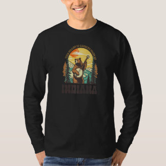 Das Gras ist blau in Indiana Vintage-Bär Banjo Pl T-Shirt