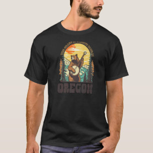 Das Gras ist blau in Oregon Vintag Bär Banjo Pla T-Shirt