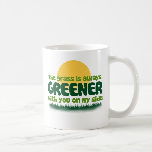 Das Gras ist immer grüner Kaffeetasse (Rechts)
