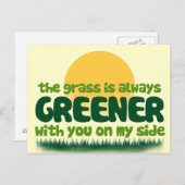 Das Gras ist immer grüner Postkarte (Vorne/Hinten)