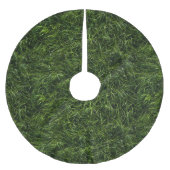 Das Gras ist immer grünerer Weihnachtsbaum-Rock Polyester Weihnachtsbaumdecke (Vorderseite)
