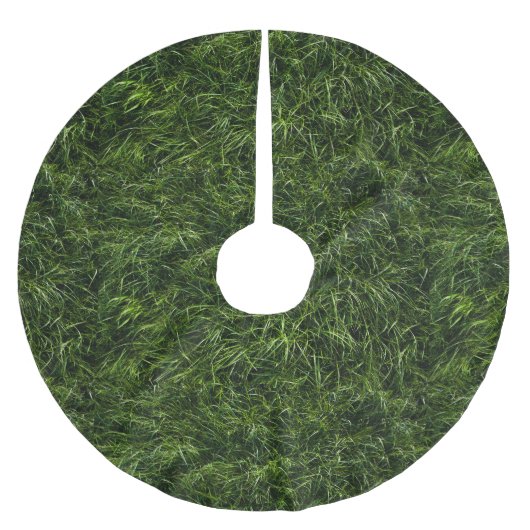 Das Gras ist immer grünerer Weihnachtsbaum-Rock Polyester Weihnachtsbaumdecke (Vorderseite)