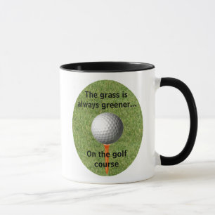 Das Gras ist immer grüneres… Golf - Tasse