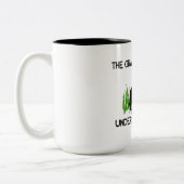 Das Gras ist unter meinem Dackel-Hotdog grüner Zweifarbige Tasse (Links)