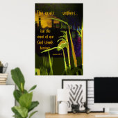 Das Gras steht hinter.. aber das Wort unseres Gott Poster (Heimbüro)
