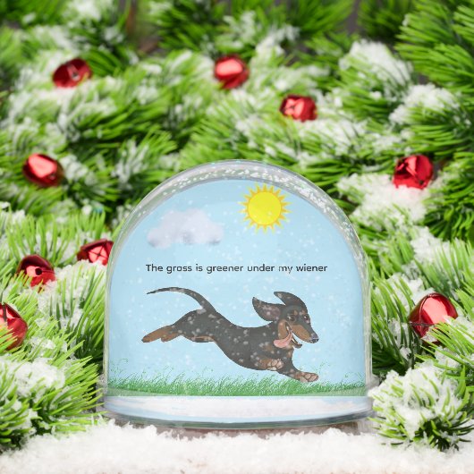 DAS GRASS IST GRÜNER UNTER MEINER DACKEL SCHNEEKUGELN (Weihnachten)