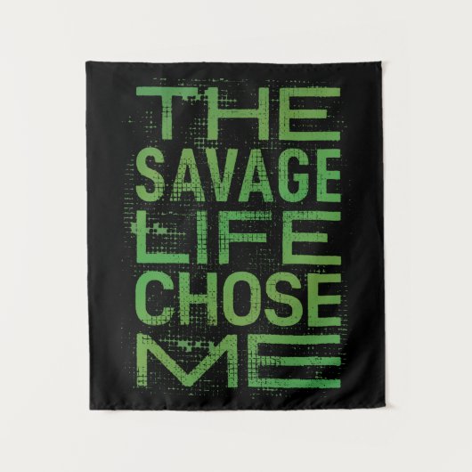 Das grausame Leben wählte mich aus Wandteppich (Vorderseite)