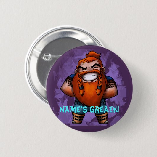 Das Greaek des Namens lila Button (Vorne & Hinten)