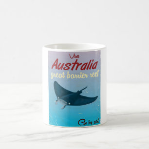 Das Great Barrier Reef, Australien Reiseplakat Kaffeetasse