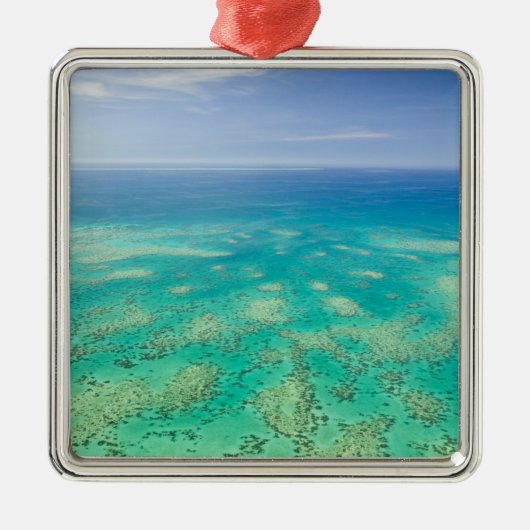 Das Great Barrier Reef, Luftbild von Green Silbernes Ornament (Vorne)