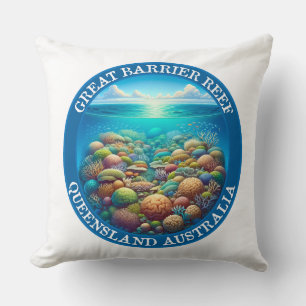 Das Great Barrier Reef, Queensland, Australien Kissen