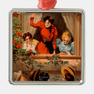 Das Great Gotham Stock Co. Theaterplakat Silbernes Ornament