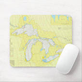 Das Great Lakes Diagramm Mousepad (Mit Mouse)