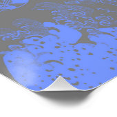 Das Great Wave Blau & Grau Poster (Ecke)