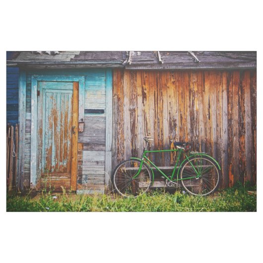 Das Green Bicycle-1 Custom Fabric Stoff (Yard (91,4 cm))