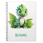 Das Green Dino Adventure Notebook für Kinder Notizblock (Vorderseite)