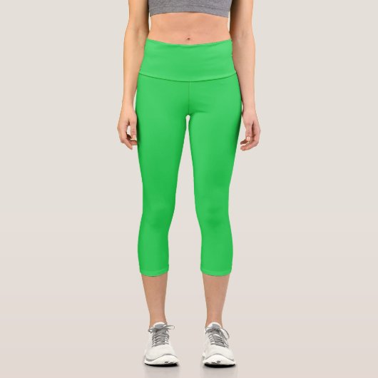 Das Green Ireland Muster, St Patrick's Day, Irish Capri Leggings (Vorderseite)