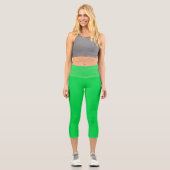 Das Green Ireland Muster, St Patrick's Day, Irish Capri Leggings (Vorderseite)