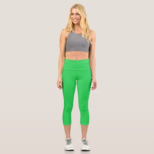 Das Green Ireland Muster, St Patrick's Day, Irish Capri Leggings (Vorderseite)