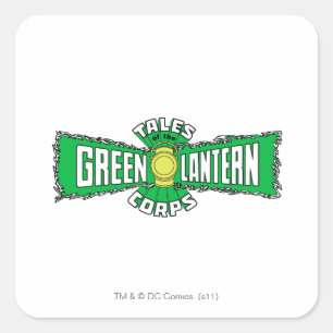 Das Green Lantern Corps - grünes Logo Quadratischer Aufkleber