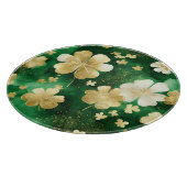 Das Green und Gold St Patrick's Day Kleeblatt Schneidebrett (Ecke)