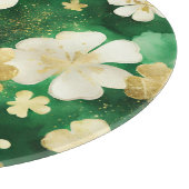Das Green und Gold St Patrick's Day Kleeblatt Schneidebrett (Ecke)