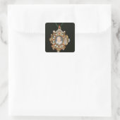 Das Gresley Jewel mit Miniaturporträts von Sir Quadratischer Aufkleber (Tasche)